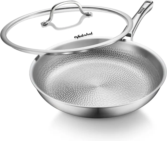 12″ Titanium Hammered Pro skillet, with lid