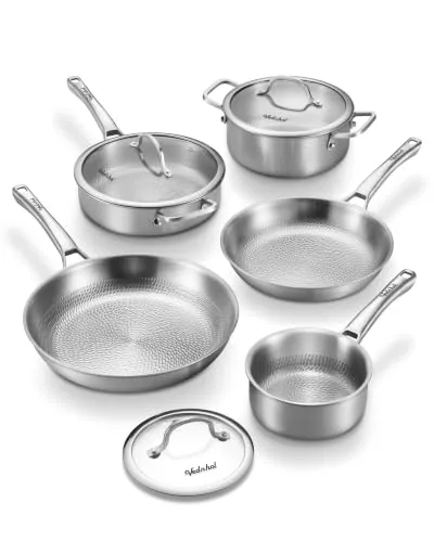 8-piece Titanium Hammered Pro set