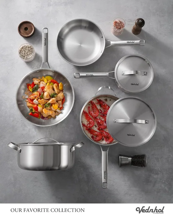 8-piece Tri-Ply Stainless set